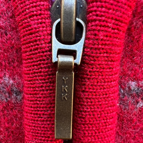 TALBOTS Vintage 100% Wool Zipper Floral Vest size Large - Picture 4 of 8